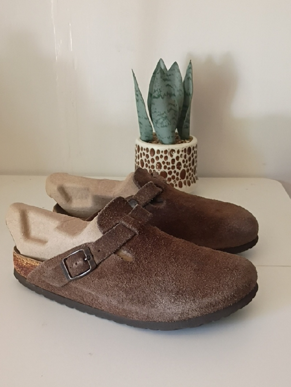 Birkenstock Boston Brown Suede Clogs  Size 37 US Women's 6–6.5